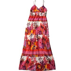 Fun & Flirt Floral Maxi Dress - 100% cotton Medium